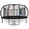 Trampolina ogrodowa XXXXL dla dzieci HyperMotion - 487 cm 16FT - z drabinką i siatką wewnętrzną - do domu i ogrodu - 150kg max